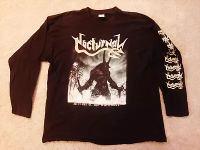 NOCTURNAL Arrival Of The Carnivore 04 Vintage LS T Shirt XL LP Thrash Metal Mgla • $123.21