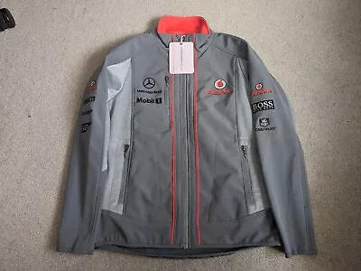 BRAND NEW Mclaren Mercedes Softshell Jacket Embroidered F1 Racing Full Zip Small • $95.81