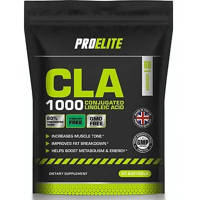 Pure Conjugated Linoleic Acid CLA 1000mg Capsules Diet Fat Burner 60 Softgels • £4.75
