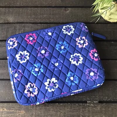 Vera Bradley Ellie Flowers Padded Mini Tablet Sleeve Blue Floral Print NWOT • $15.99