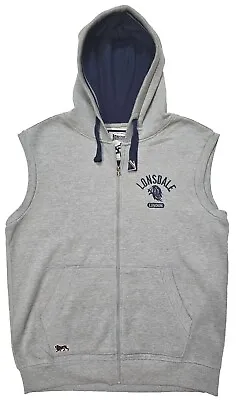 Lonsdale London Sleeveless Hoodie Men's Gray Full Zip Hoodie Size XXL Polyester • $31.98