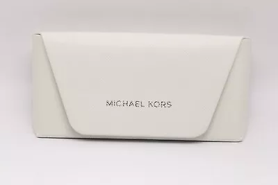 Michael Kors Authentic Eyeglasses Sunglasses Large White Faux Flip Case Cloth • $15.75