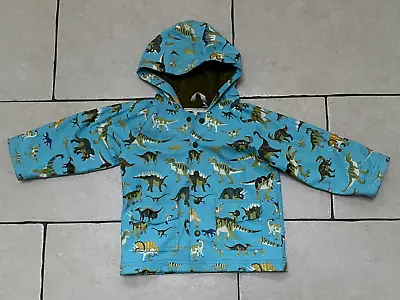 £9.99 • Buy Hatley Boys Blue Dinosaur Jacket Coat 3 Years Hooded
