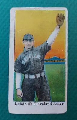 1908 E102 Anonymous Napoleon Nap Lajoie Cleveland Checklist Back Poor/Fair • $1500