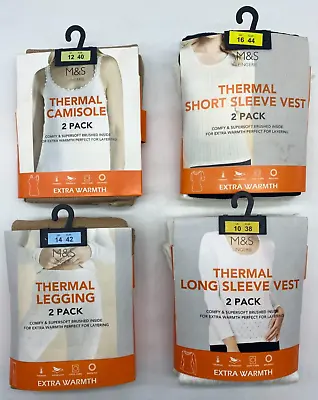 M&S Thermals Leggings Camisoles Long Sleeve Short Sleeve Sizes 6-18 SLO001 NG • £14