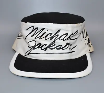 Michael Jackson Script Signature Vintage Stretch Fit Painters Cap Hat • $29.95