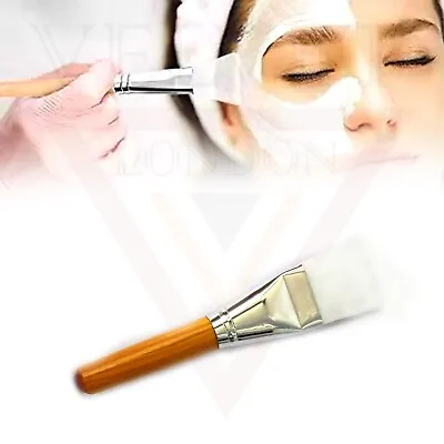 Face Bleaching Brush Wooden Handle Artificial Face Pack Brush Face Mask Brush • £3.99