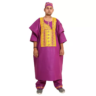 African Men's Grand Boubou 4 Piece Kaftan Set - FI-P40051 • $69.99