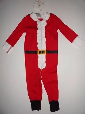 NWT Hanna Andersson 60 Cm 6-9 Christmas Santa Organic Pajamas One-Piece Red • $24.99