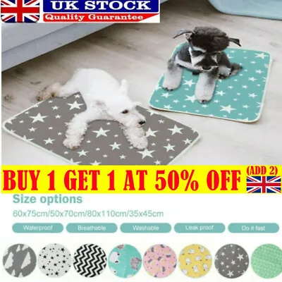 £3.99 • Buy Washable Large Pet Supplies Pee Pads Mats Puppy Training Pad Dog/Cat Toilet Wee 