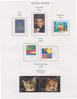 $20 • Buy (F162-97) 2002 USA 5sets 7stamps Values 37c To 60c (CV)