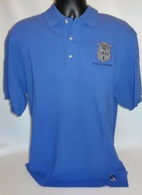 Harley Davidson Men's  Vintage Blue Police Sport Polo T-shirt S/s [new] • $21.99