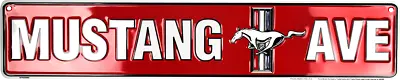 Ford Mustang Ave Street Aluminum Wall Man Cave Sign • $15.95