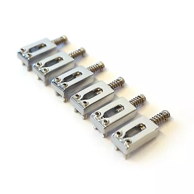 £7.95 • Buy Bridge Saddles For Stratocaster And Telecaster Guitars Strat Tele Saddle Chrome