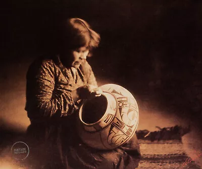 1900 Vintage Edward Curtis Photo Print Indian Nampeyo Original Engraving 11x13 • $79.36