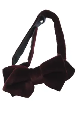 SUITSUPPLY Bow Tie Men's ONE SIZE Velvet Adjustable Clip Classic Burgundy • $40.42