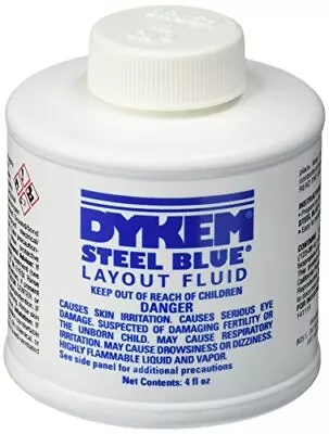 Dykem 80300 Steel Blue Layout Fluid Brush-in-Cap (4oz) • $25.89