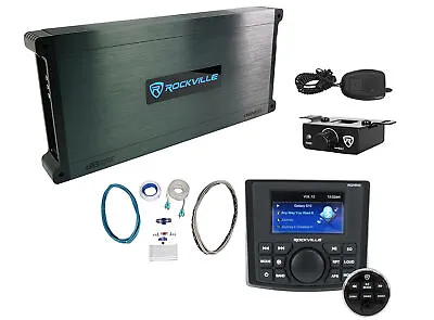 Rockville RGHR45 4 Zone Marine Receiver W/Bluetooth+6-Channel Amplifier+Remotes • $414.90