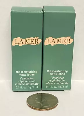 Set Of 2 Pc X La Mer ~ The Moisturizing Matte Lotion ~ 0.1oz / 3ml / Ea X 2 Pcs • $14.50