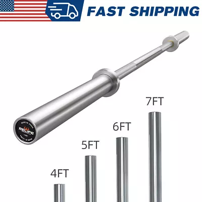 4FT 5FT 6FT 7FT Olympic Barbell Bar Straight Bar Weightlifting Strength Training • $64.99