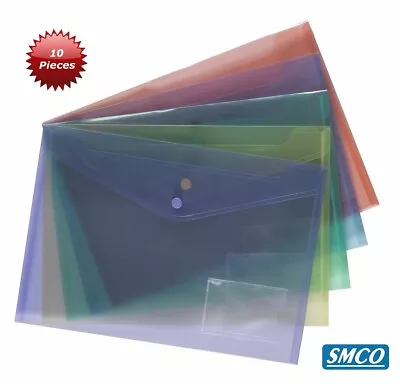 POPPER WALLETS A4 Document Folders PRESS STUD CLOSE Colours WHOLESALE By SMCO • £220.54