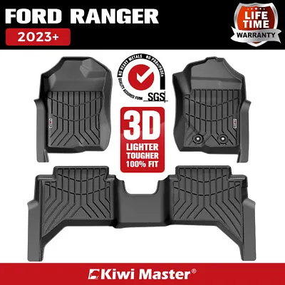 $179.95 • Buy Kiwi Master 3D TPE Car Floor Mats Liner Fit 2023+ Ford Ranger Next Gen