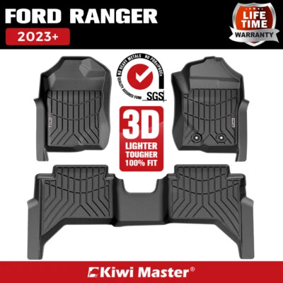 $179.95 • Buy Kiwi Master 3D TPE Car Floor Mats Liner Fit 2023+ Ford Ranger Next Gen