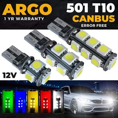 501 T10 Led White Xenon Side Light Bulbs W5w Car Canbus Error Free Wedge Hid 12v • £3.69