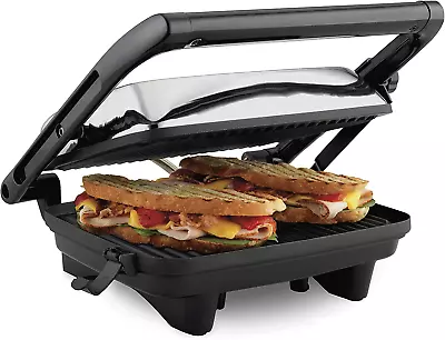 $43.55 • Buy Electric Panini Nonstick Press Grill With Locking Lid  Any Sandwich Thickness