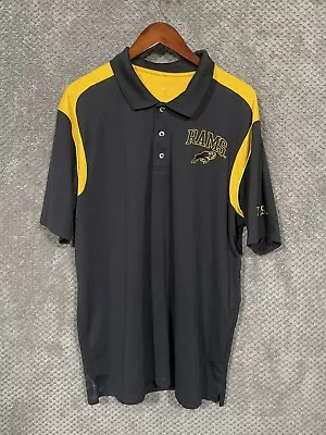 VCU Virginia Commonwealth University Rams Polo Shirt Mens XL  Black Gold 729 • $18.99