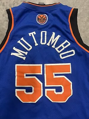 Vintage Reebok Dikembe Mutombo Knicks Jersey NY Mens XL NBA AUTHENTIC • $150