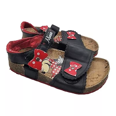 Disney Minnie Mouse Little Girls 11 Sandal Kids Youth Toddler Black Red  • $10.49