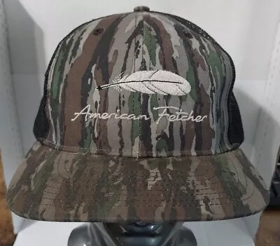 American Fetcher Hat Feather Hunting CAMO Hat Snapback Mesh Trucker • $12.97