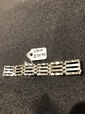 £47.95 • Buy Vintage Gate Bracelet Sterling Silver 4 Bar (14.00grams)