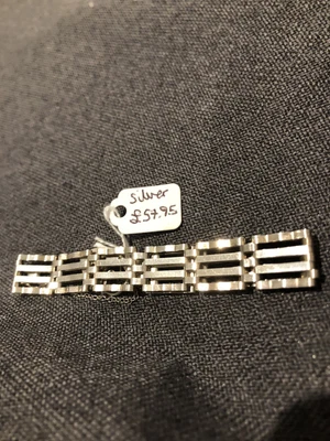 Vintage Gate Bracelet Sterling Silver 4 Bar (14.00grams) • £47.95