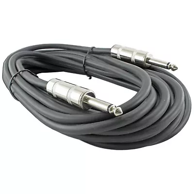 25 Ft Foot Feet Pro Audio Cord Speaker Cable 1/4 To End Plug DJ PA 16g Ga Gauge • $13.02