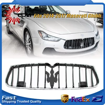 Fits 2014-2017 Maserati Ghibli 14-17 Front Bumper Black Chrome Grille Mesh Grill • $136.18