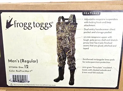 Frogg Toggs Amphib 3.5mm Neoprene Bootfoot  Wader  Size 12 RTMX-5 • $135