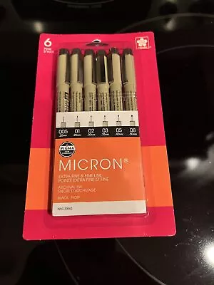 Sakura Pigma Micron Black Pens 6-Count Set 30062 • $8