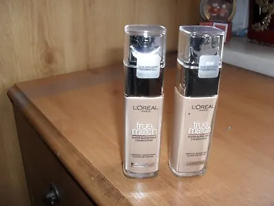 L'OREAL Paris True Match  Foundation SPF17 30ml Shade 7.R/7.C Cool Undertone.x2 • £11.99