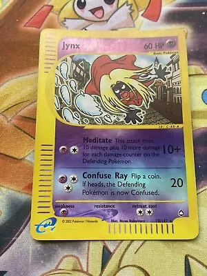 Jynx 18/147 Aquapolis E-Reader Pokemon Card Reverse Holo Foil Rare Near Mint • $19.99