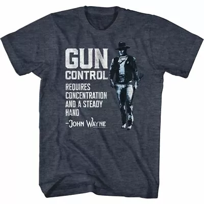 John Wayne Gun Control Navy Heather T-Shirt • $29.69
