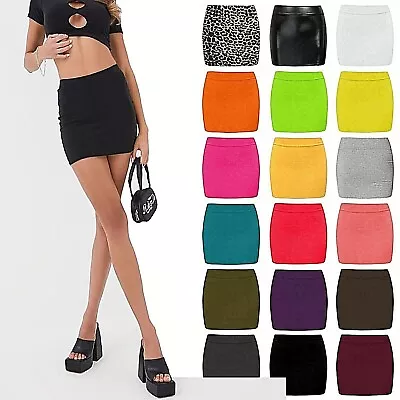 £4.29 • Buy Womens Plain Stretch Bodycon Short Mini Office Ladies Pencil Skirt Size 8-26
