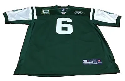 Mens REEBOK Green New York Jets #6 Mark Sanchez On Field Jersey Sz 54 Stitch • $12