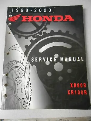 OEM Honda Factory Service Shop Repair Manual 1998-2003 XR80R XR100R 61KN453  • $138.99