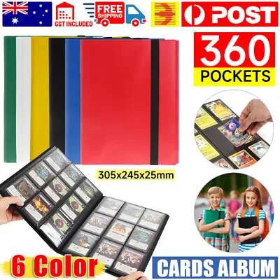 360 Cards Pocket Trading Card Binder 9 Pocket Trading Card Album Folder Case AUS • $15.95