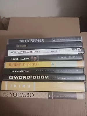 Criterion Collection DVD Lot Of 9 Ingar Bergman Japanese The Irishman Yojimbo • $90