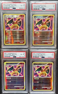 $149 • Buy 2007 Pokemon Secret Wonders Charizard Reverse Foil #3/132 - PSA 4,5,6 & 7