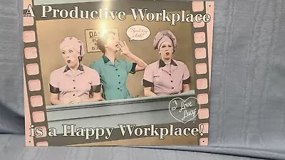 I Love Lucy Productive Workplace Tin Sign • $14.99