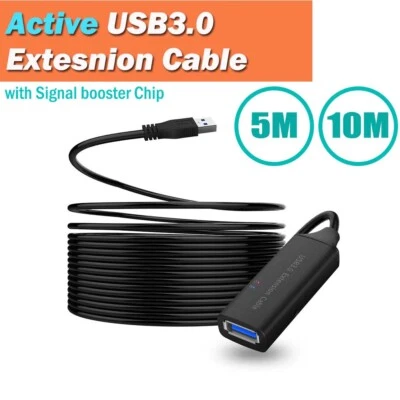 $28.95 • Buy 5/10m Active USB 3.0 Extension Extender Cable Male To Female Signal Booster Chip